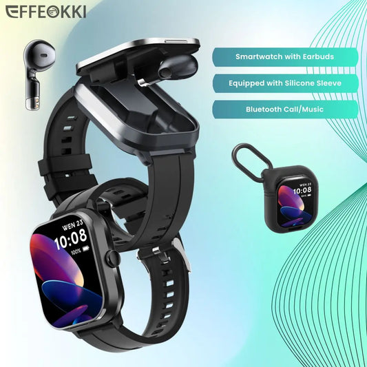 2024 2-In-1 Smartwatch With Earphones Man 2" NFC Bt Call Multi Sport Exercise Tracker Compatible With Iphone Android Phone