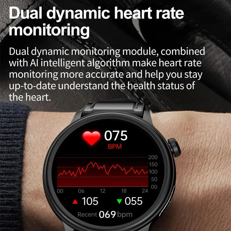 2024 New Blood Glucose Smart Watch Men ECG+HRV Blood Pressure Health Monitor Fitness Watches IP68 Waterproof Smartwatch Women