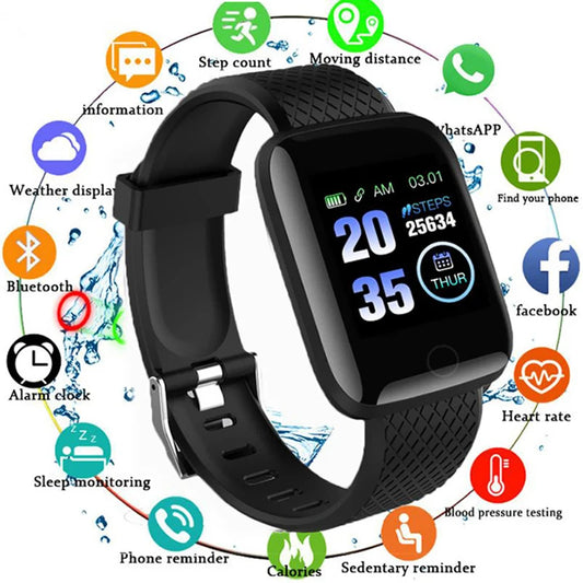 116 Plus Smart Bracelet Color Screen Heart Rate Smart Bracelet Adult Student Man And woman Sports Step Count Bluetooth Watch Y68