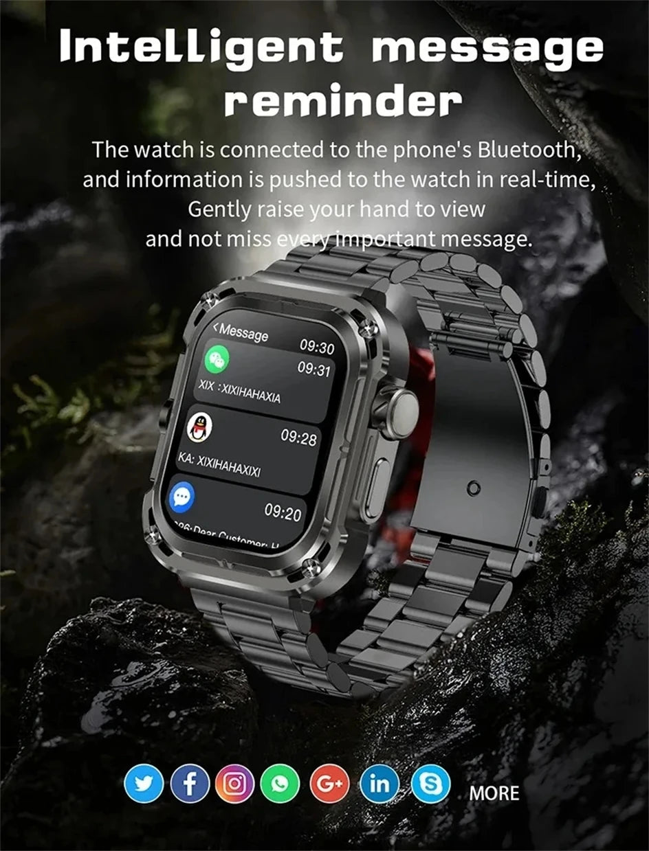 New 2024 Smart Watch Men Ip68 Waterproof Bluetooth Call Smartwatch Gesture Control 100+ Sports Mode Outdoor Wristwatches for Men