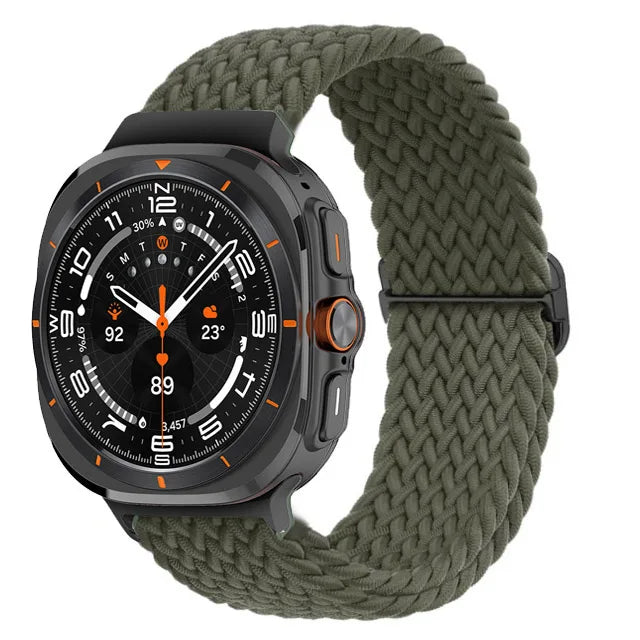 For Samsung Galaxy Watch Ultra Band 47mm accessories Adjustable Nylon Braided sport bracelet correa Galaxy watch 7 Ultra Strap