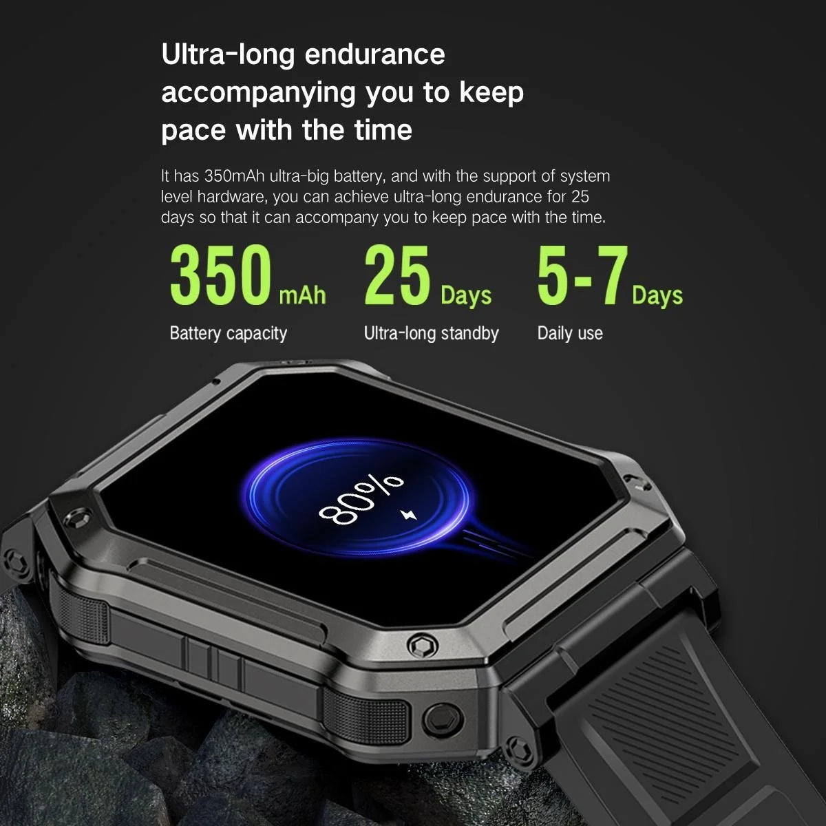 2024 NEW Military Smart Watch for Men (Answer/Make Call), 1.91 Inches HD Display Outdoor Tactical Sports Rugged Smartwatch