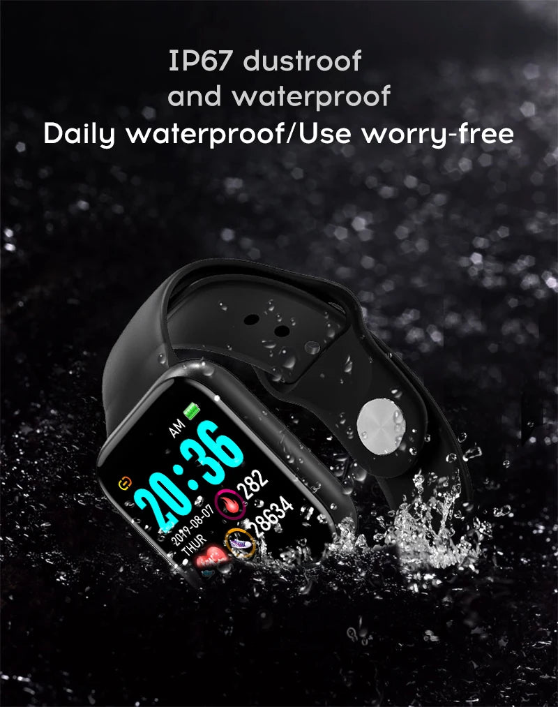 Y68 Color Screen Waterproof Smart Watch Fitness Bracelet D20 Pro Health Blood Pressure Heart Rate Sleep Monitor Sport Smartwatch