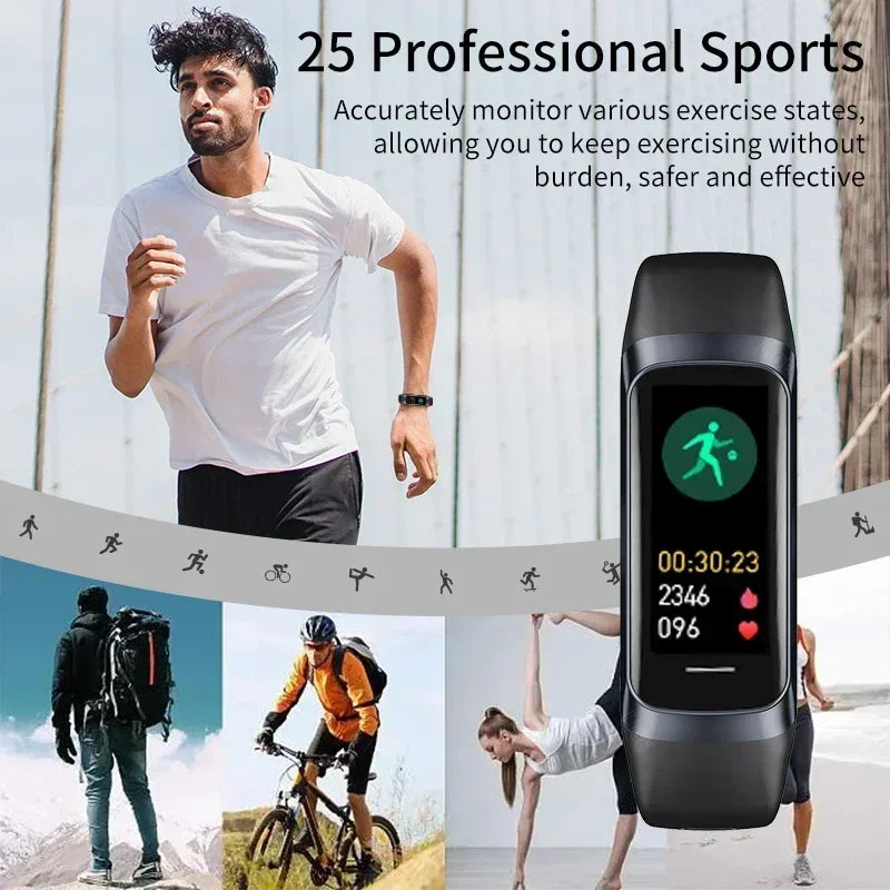 Xiaomi Amoled Smart Watch Men 2024 Smart Band Women Heart Rate Blood Smartwartch Waterproof Smart Bracelet Sport Fitness Tracker