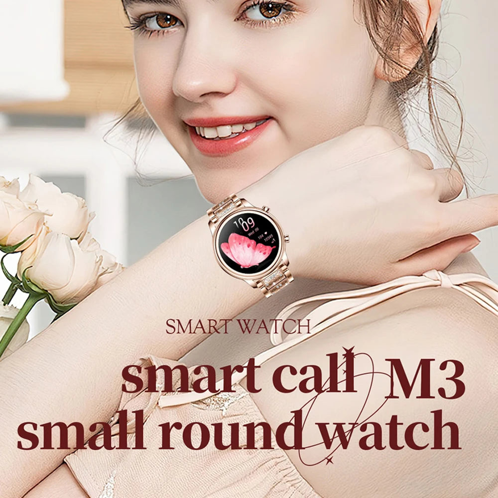 2024 New For Xiaomi 1.27 inch Women Smart Watch Heart Rate Health Custom Dial Ladies Fashion Bracelet Bluetooth Call SmartWatch