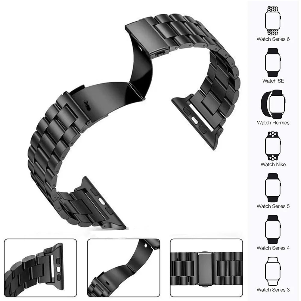 Metal Strap for Apple Watch Band 44mm 40mm 45mm 41mm 42mm Stainless Steel Wristband for iWatch Series 7 6 5 4 SE2 9 8 Ultra 49mm