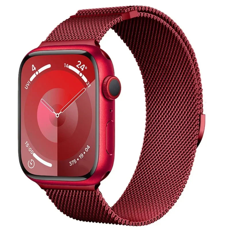 Metal Strap For Apple Watch Ultra 2 49mm 9 8 7 45mm 41mm Milanese Loop Breathable Wristband iWatch 6 5 4 SE 44mm 40mm 42mm Band