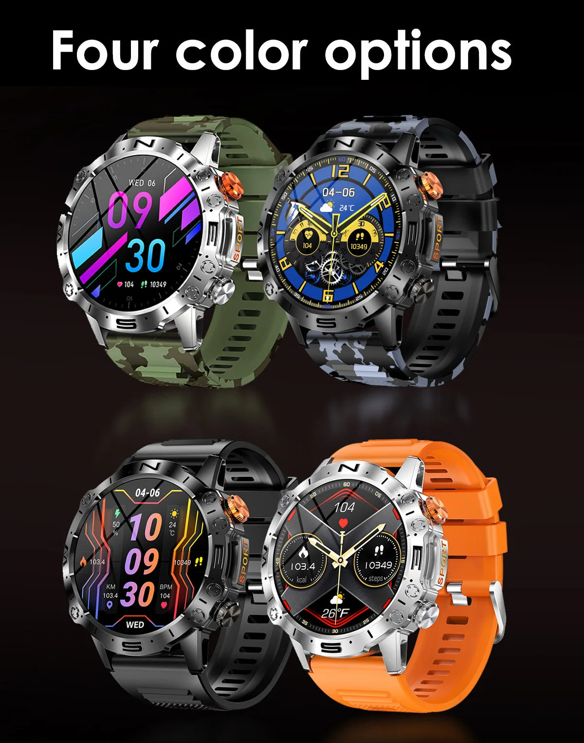 Smart Watch 2024 AMOLED HD Screen Clock Bluetooth Call Outdoor Sports Waterproof Long Life Smartwatch for Men Women for Xiaomi