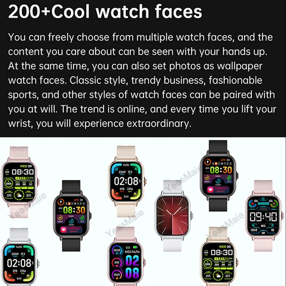 2024 Smart Watch Women Men Heart Rate Smartwatch Touch Dial Call Music Smartclock For Android IOS Fitness Tracker Sport Bracelet