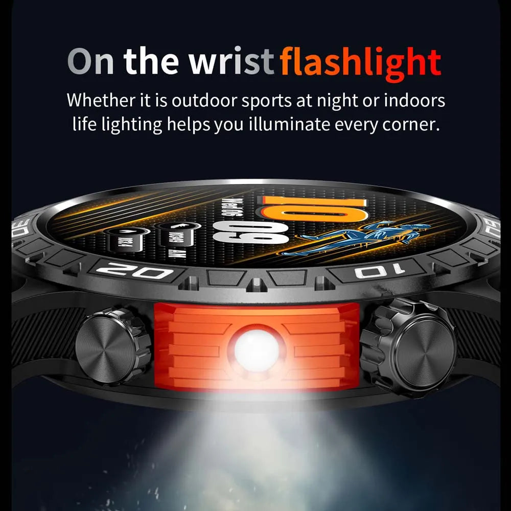 Outdoor Sports Smart Watch Men LED Lighting Answer/Make Calls Fitness Tracker 2024 Ultra Long Life Large Battery Smartwatch Men