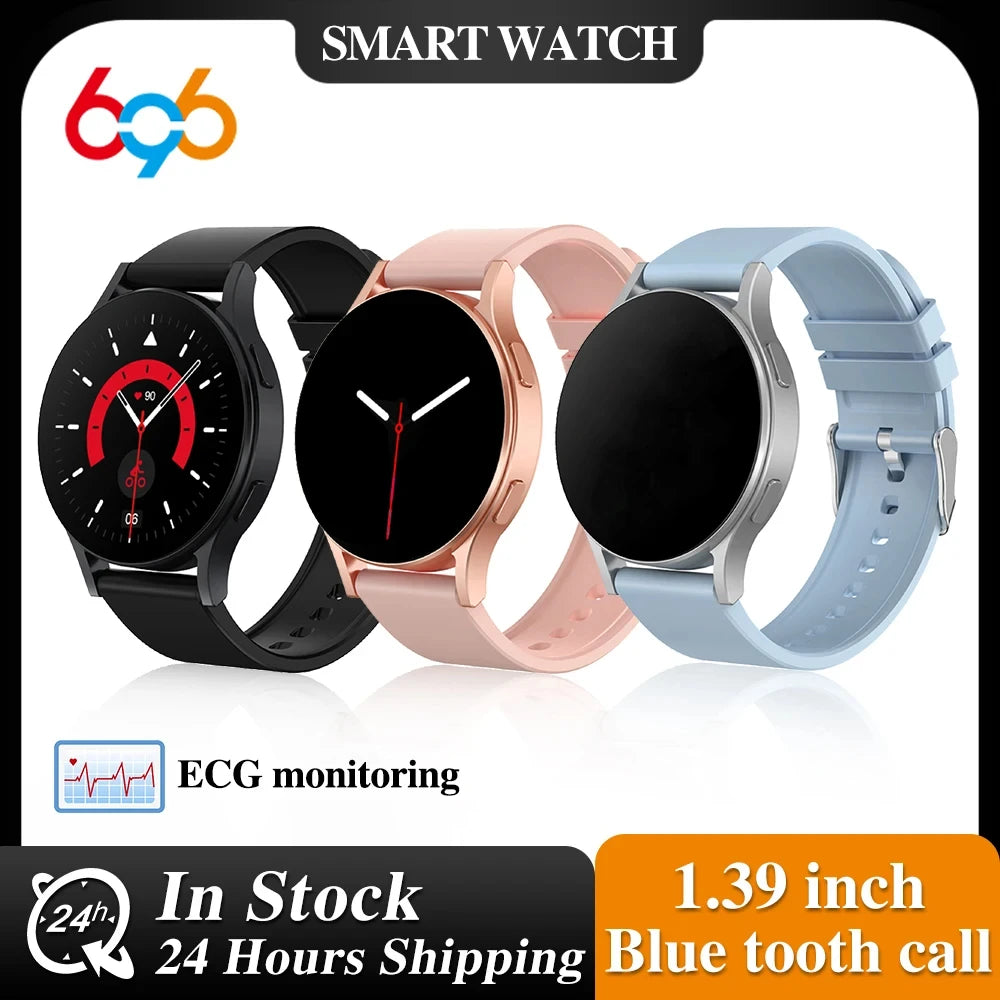 2024 New Blue Tooth Call Men Sports Fitness Smartwatch ECG PPG Music Games Watches Voice Assistant Women Weather Smart Watch