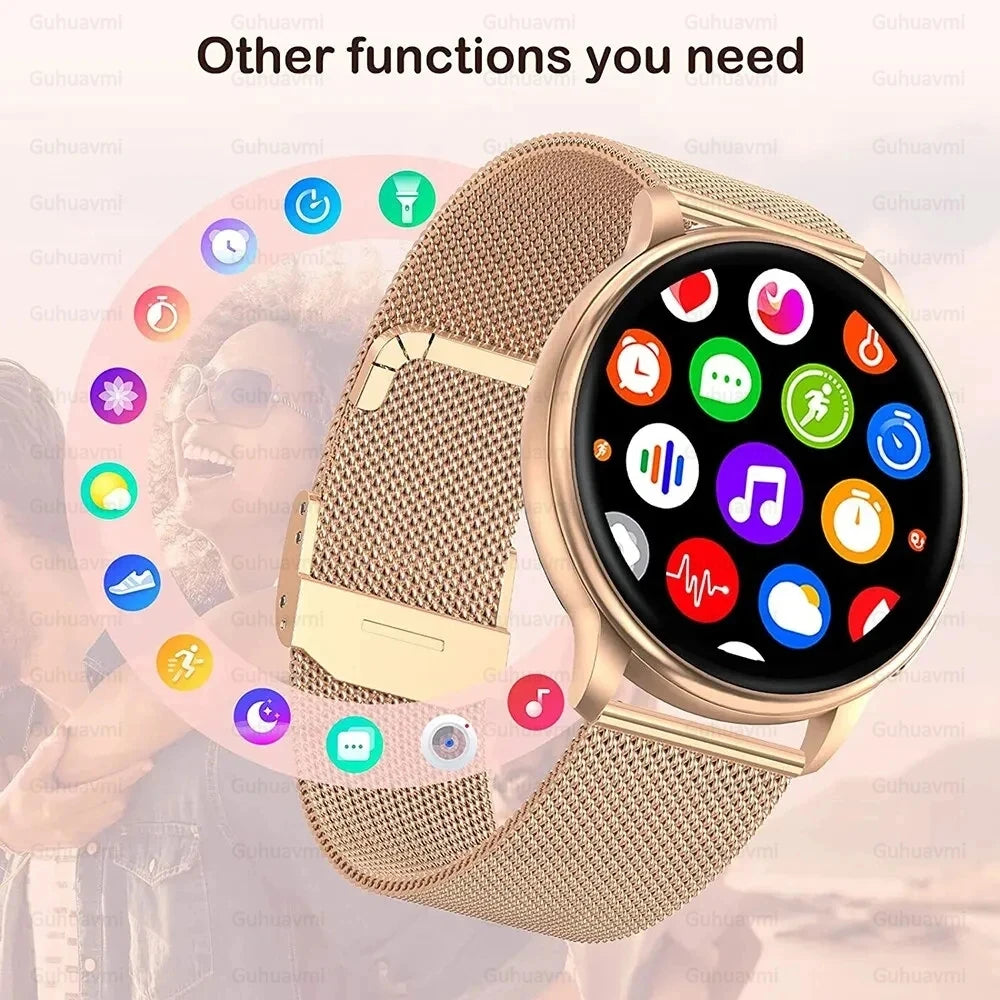 2024 New Ultra Thin Women Smart Watch 1.43" AMOLED 466*466 HD Pixel Display Always Show Time Call Reminder Smartwatch Ladies+Box