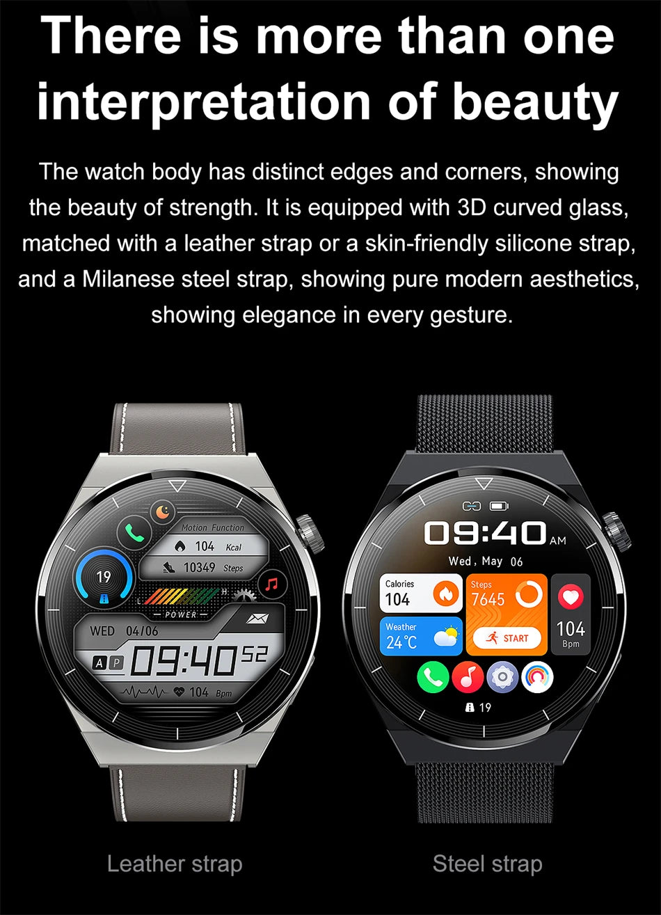 2024 New Smart Watches Men GT3 Pro 390*390 HD Full Screen Touch Bluetooth Call IP68 Waterproof NFC SmartWatch For Huawei Xiaomi