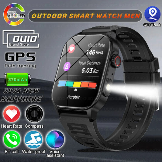 2024 New For Xiaomi 2.01 Inch Screen Smart Watch Mens Bluetooth Call 370 MAh Sport Waterproof Heartrate Blood Oxygen SmartWatch