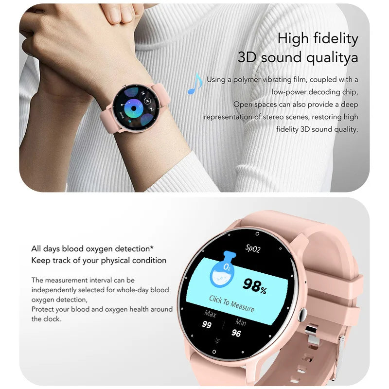 LIGE New Smart Watch Women Men Bluetooth Call Sleep Health Monitor Smart Watch Women Sport GPS Track Tracking Smartwatch 2024