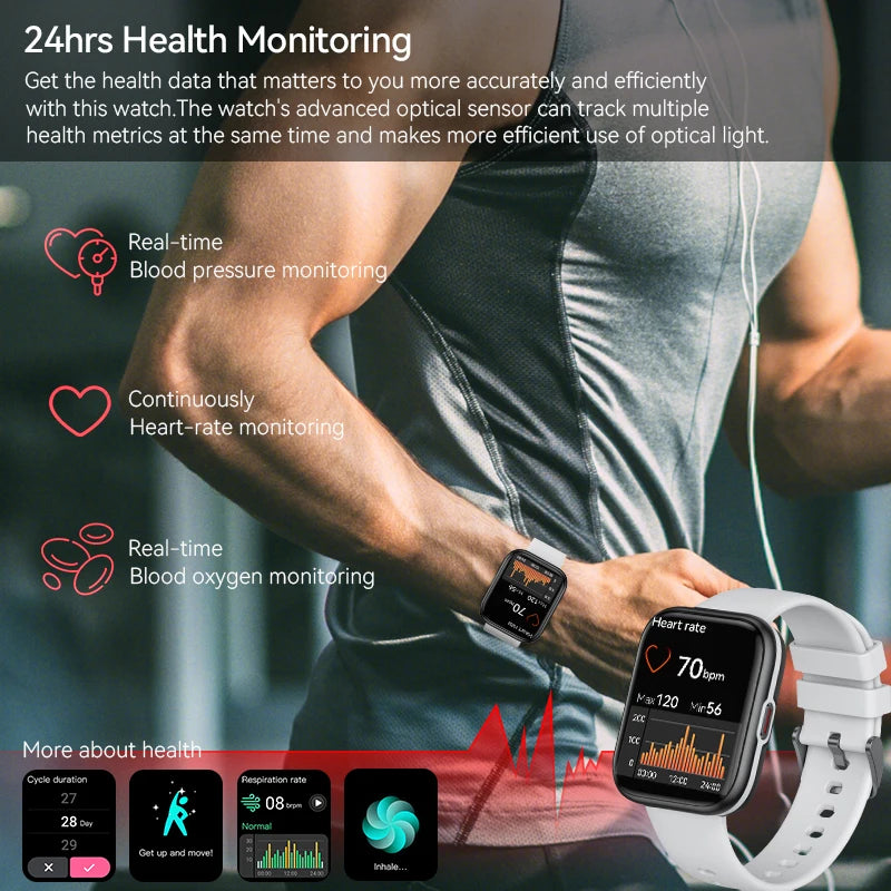 LIGE NFC Smart Watch Waterproof Men Women Bluetooth Call Smartwatch Heart Rate Sports Fitness Tracker Watch For Android IOS 2024