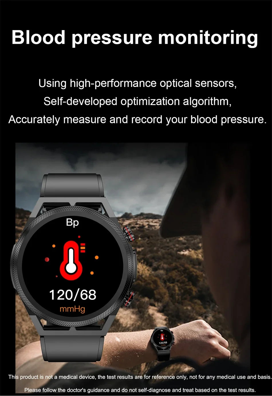 2024 New Uric Acid Non invasive Blood Glucose Smart Watch Mens Bluetooth Call Blood Lipid Blood Oxygen Blood Pressure Smartwatch