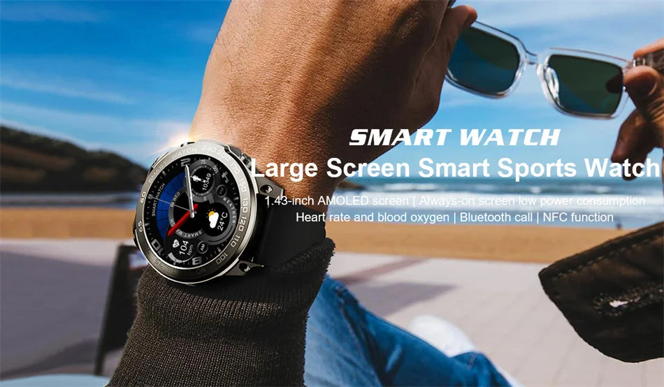 2024 New AMOLED Screen Always Display Time Smartwatch Men Women Siri Voice Assistant Waterproof Bluetooth Call Smart Watch Men