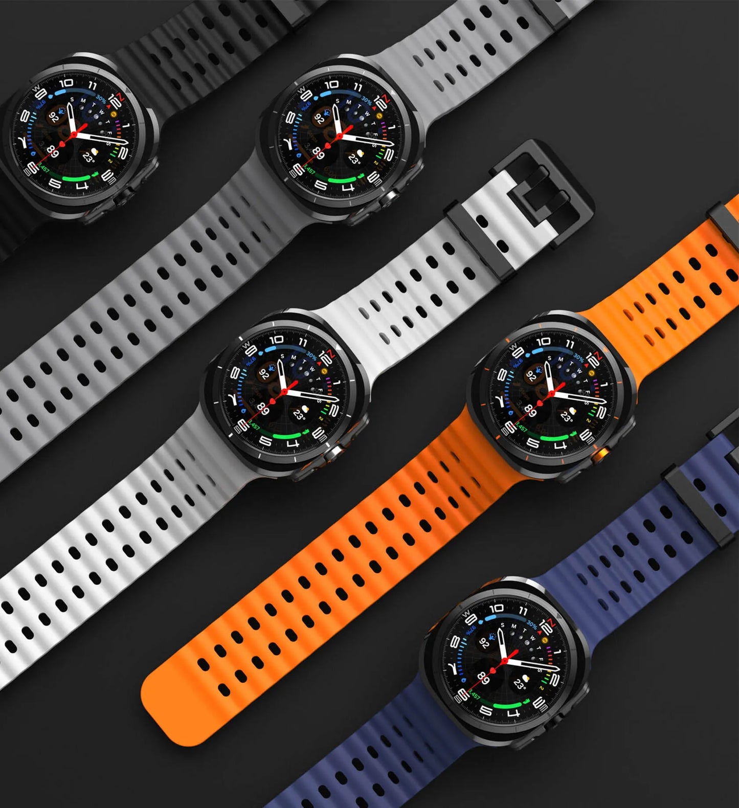 No Gaps Strap for Samsung Galaxy Watch 7 Ultra Band Soft Silicone Breathable Bracelet for Galaxy Watch 7 Ultra 47MM Accessories