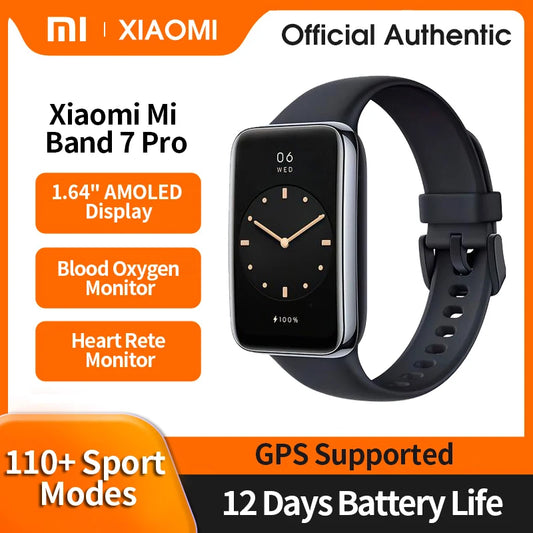 Xiaomi Mi Band 7 Pro Smart Bracelet 1.64" AMOLED Screen GPS Blood Oxygen Fitness Traker Waterproof NFC 12 Days Battery Life