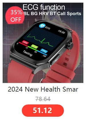 2024 New Uric Acid Smart Watch 1.96'' Blood Lipid Wristwatch Pressure Oxygen HRV BMI Bluetooth Call Men Women Sports Smartwatch