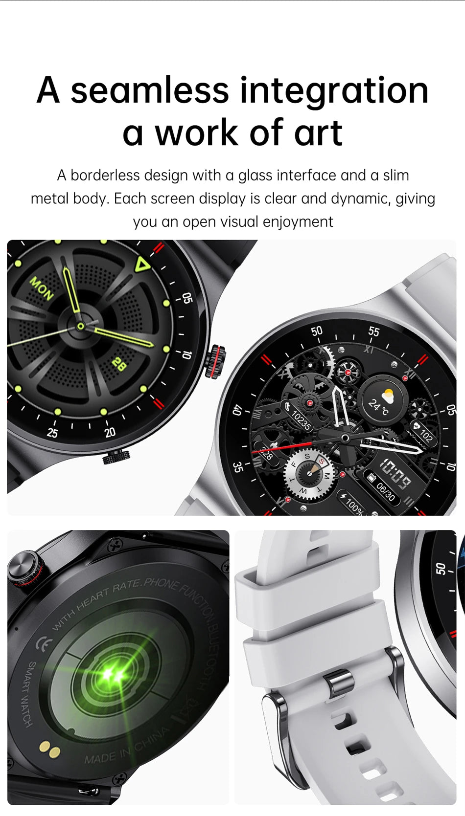 2024 Bluetooth Call Smart Watch Men HD Screen Sports Fitness Watches Waterproof Health Monitoring Smartwatch Men For Android IOS