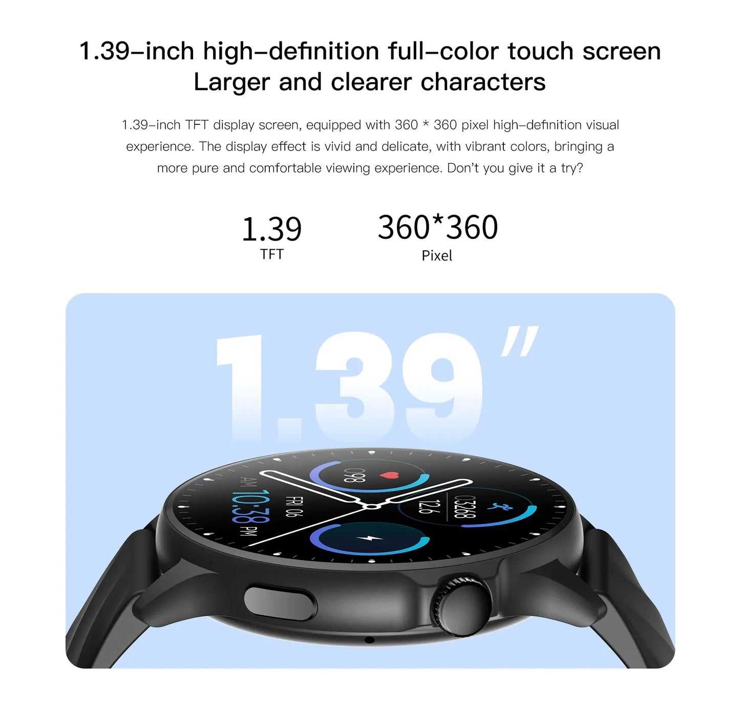 2024 Popular Round Screen Smart Watch Latest Design for Men Women Health Sports Couple Watch reloj hombre Digital Watch