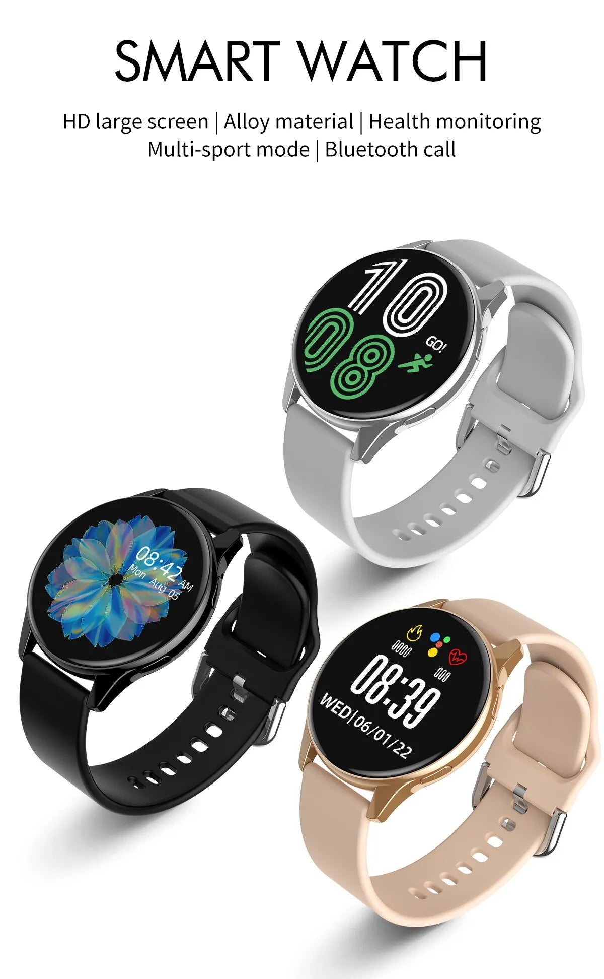 Lige 2024 For All Smartphone Connections Bluetooth Call Watches Men Smart Watch Women Men Waterproof Smartwatch AMOLED Screen