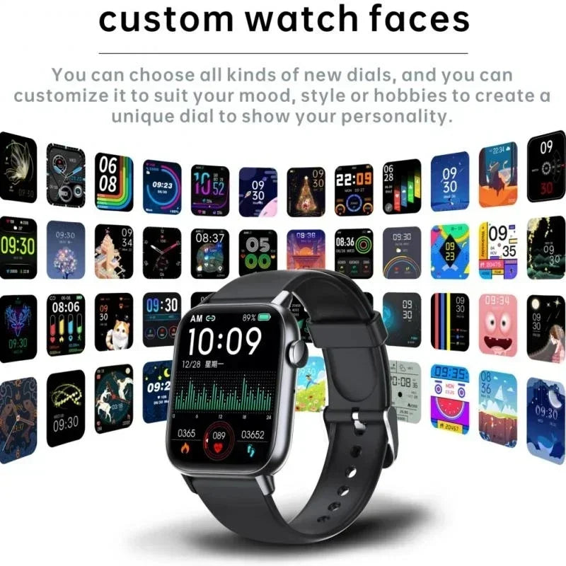 Xiaomi 2024 Bluetooth Call Smart Watch Men 1.72 "HD 320*380 Screen True Blood Oxygen Body Smartwatch Women 100+ Sports Mode