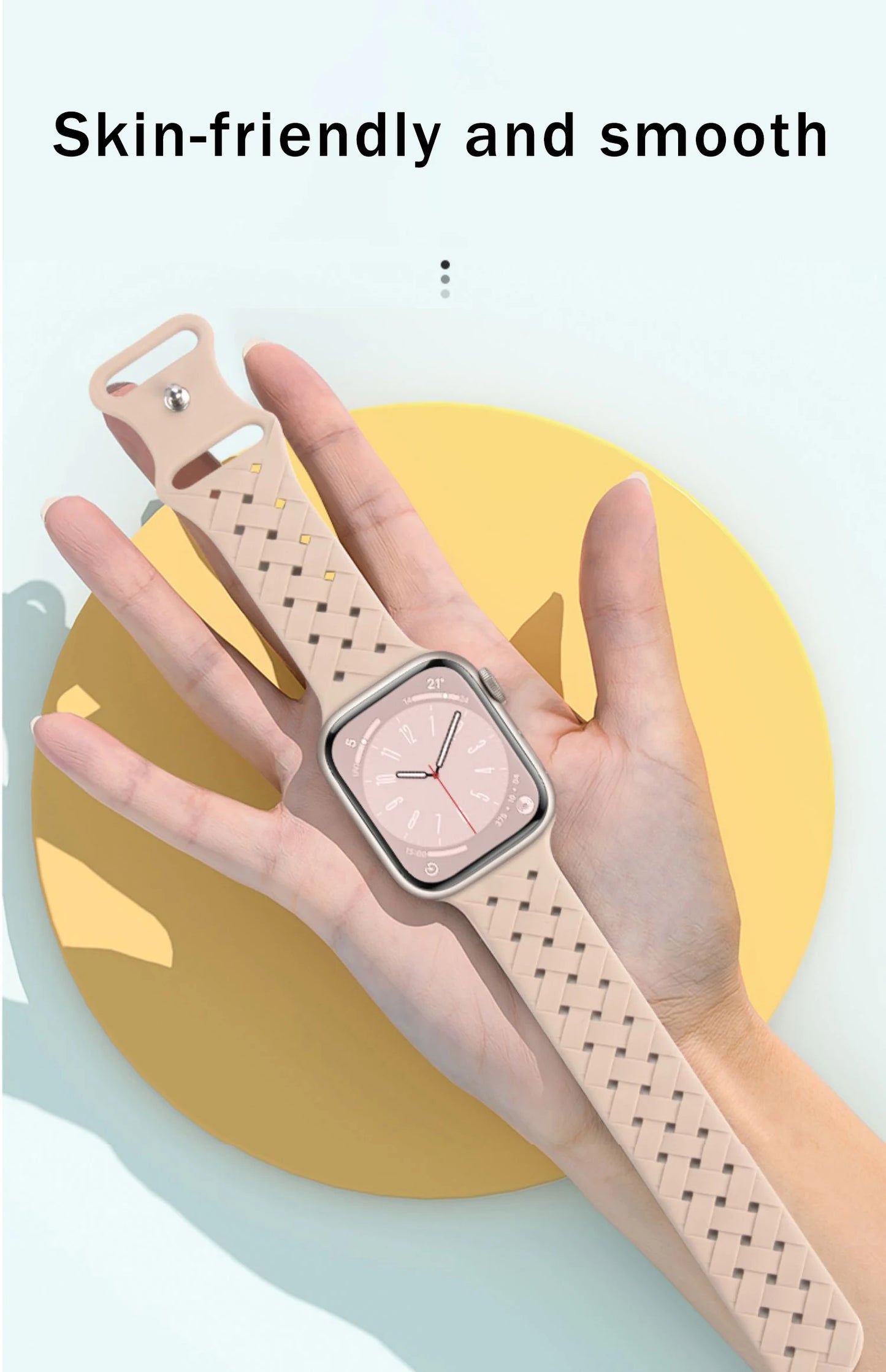 Braided Silicone Strap For Apple Watch 9 Band 41mm 45mm Woman 38mm 44mm 40mm 49mm 42mm Bracelet Correa iWatch 8 7 3 4 5 6 Ultra