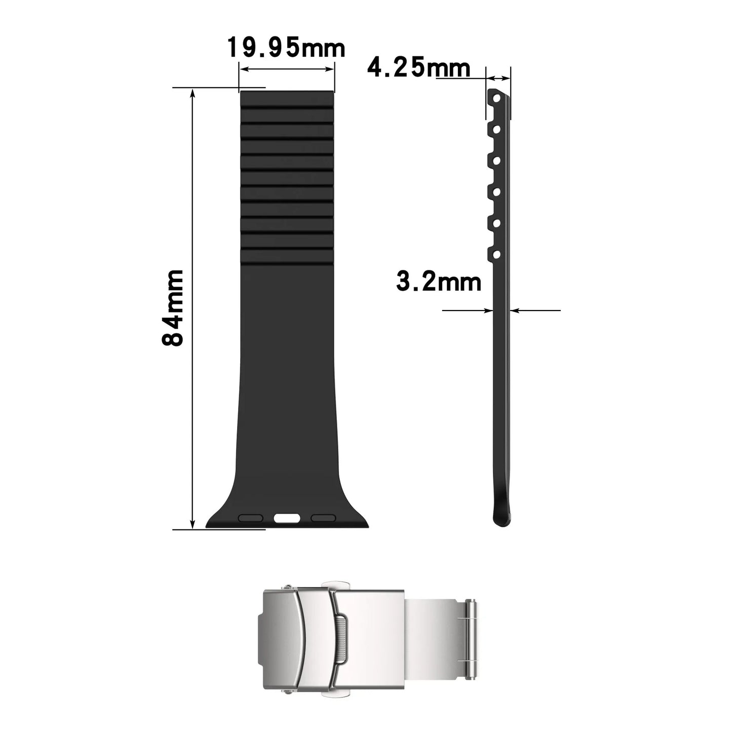 Strap For Apple Watch band 44mm 40mm 49mm 45mm 41mm 38mm 42mm 40 mm Silicone bracelet correa iwatch ultra 2 series 3 6 se 7 8 9