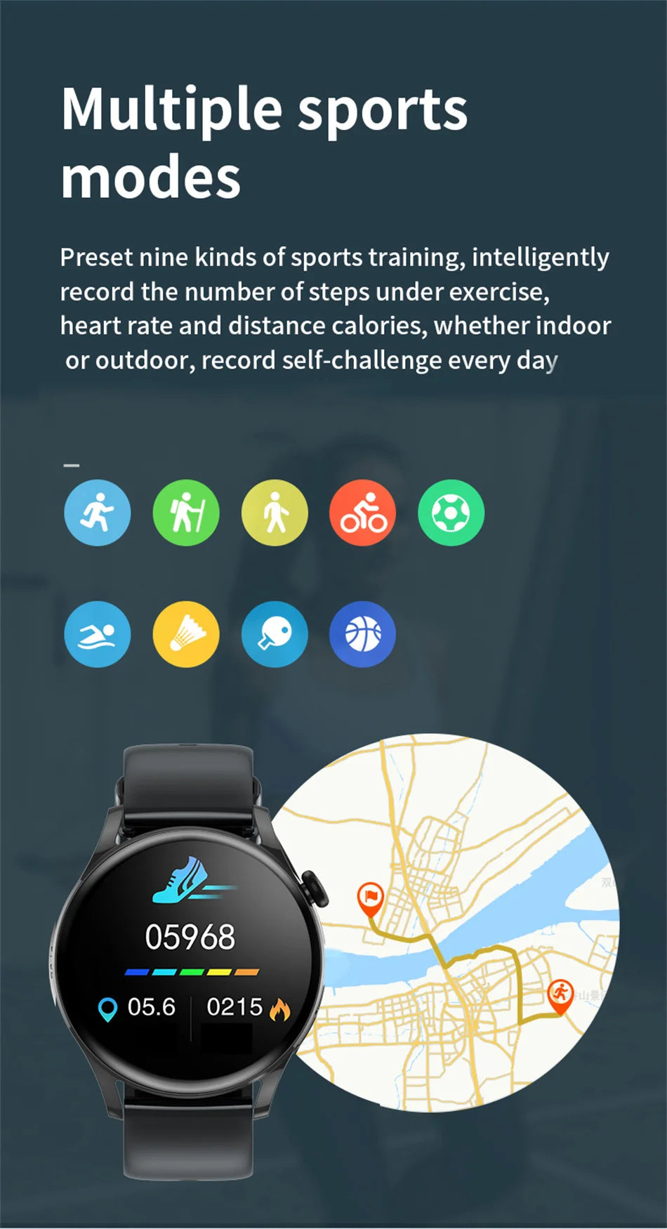 2024 Smart Watch For Xiaomi Huawei Android IOS Waterproof Smartwatch Men Blood Pressure Monitor Watch Sport Heart Rate Bracelet