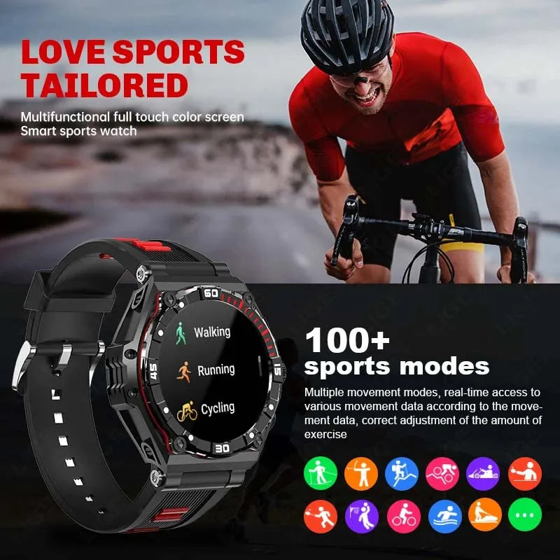 2024 Bluetooth Call Sport Fitness Smartwatch AMOLED Screen Smart Watch Men IP68 Waterproof 700mAh Battery Ultra Long Standby