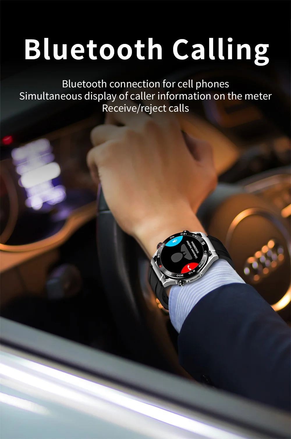 1.6" Blue Tooth Call Men Smart Watch Sports Fitness NFC Wireless Charge Health Watches Compass Waterproof Music 2024 Smartwatch