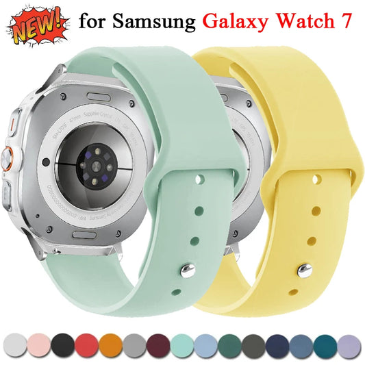 Silicone Sports Band for Samsung Galaxy Watch 7 Ultra 47mm Strap Bracelet Wristband for Galaxy Watch 7 Ultra Watchband