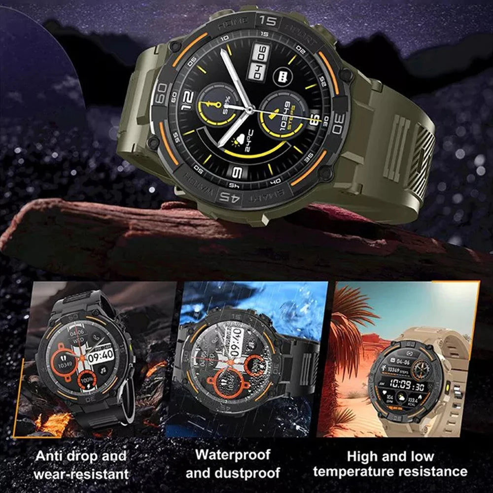 Smart Watch Men Bluetooth Call IP67 Waterproof Outdoor Sports Fitness Heart Rate Blood Oxygen Sleep Monitoring Smartwatch 2024