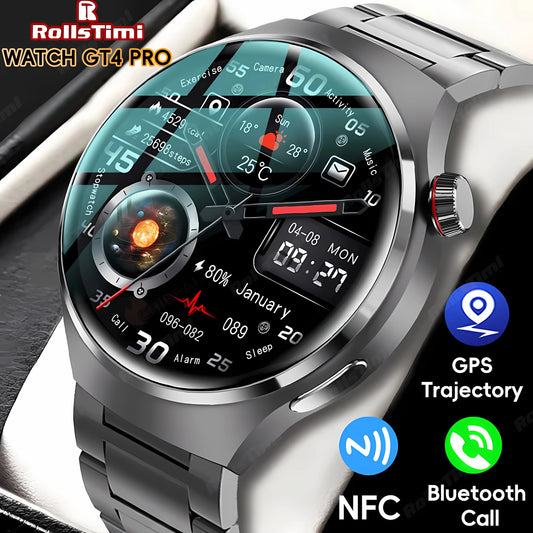 2024 New Smart Watch Heart rate Health Monitor Bluetooth Call NFC GPS Tracker IP68 Waterproof  SmartWatch Men For HUAWEI GT4 Pro