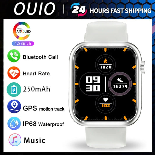 2024 NEW AMOLED Screen Smart Watch Men Women Bluetooth Call NFC Calendar Smartwatch Heart Rate Blood Pressure Sport Smartwatch