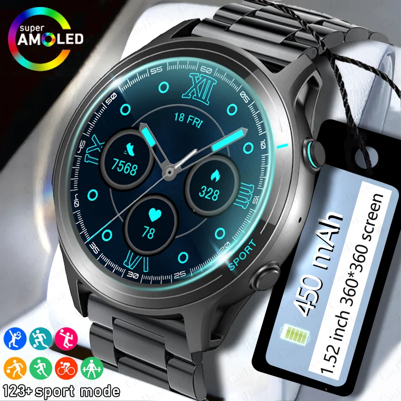 2024 New Smartwatch Women 1.52 HD Screen 120+ Sport Mode IP68 Waterproof Heart Rate Blood Pressure Bluetooth Call Smart Watch