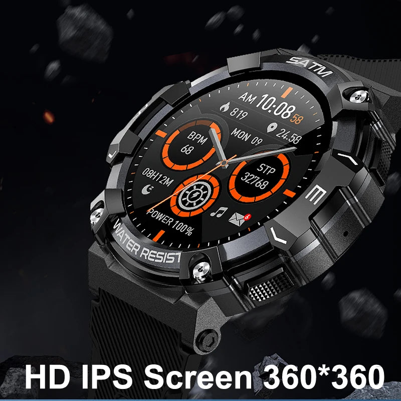 2024 New Smart Watch Men 1.39'' 5ATM IP68 Waterproof Clock Anti-fall Explosion Proof Wristwatch BT Call Outdoor Sport Smartwatch