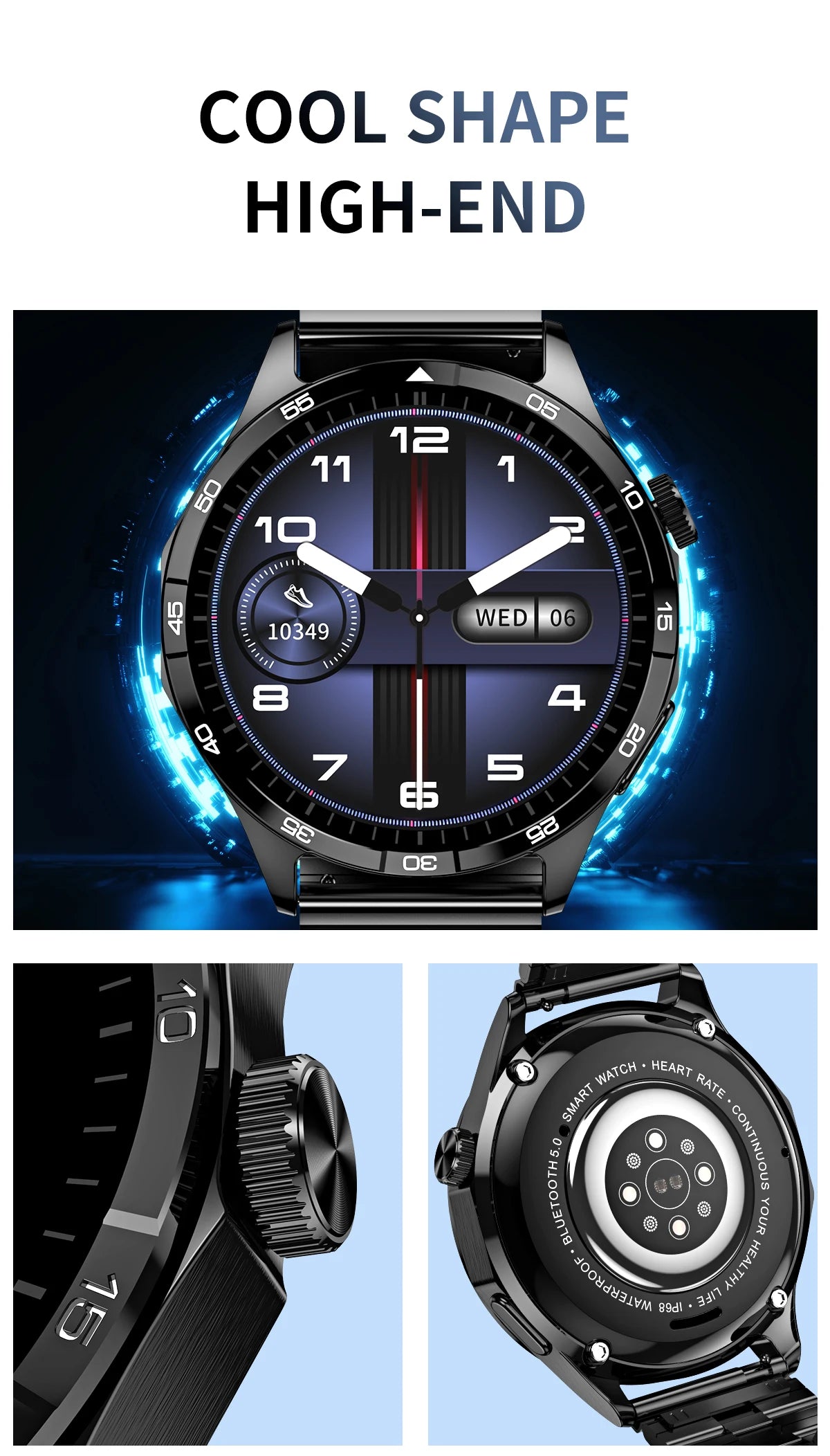 For Huawei AMOLED Smart Watch Men GT4 Sport Smart watches For Men Woman Bluetooth Call Heart Rate IP68 Waterproof 2024 NEW