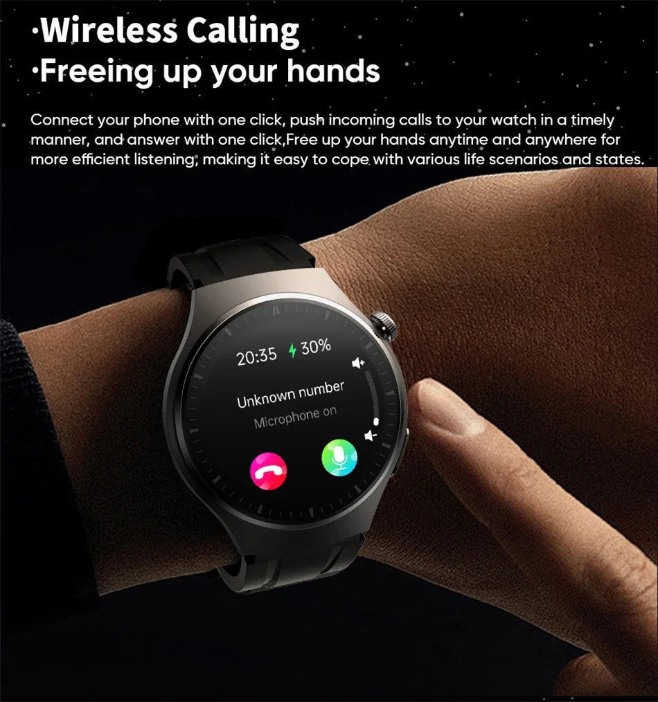 2024 New Non-invasive Blood Sugar Smart Watch Men ECG PPG Heart Rate Blood Pressure Sleep Tracker Smartwatch For Huawei Xiaomi