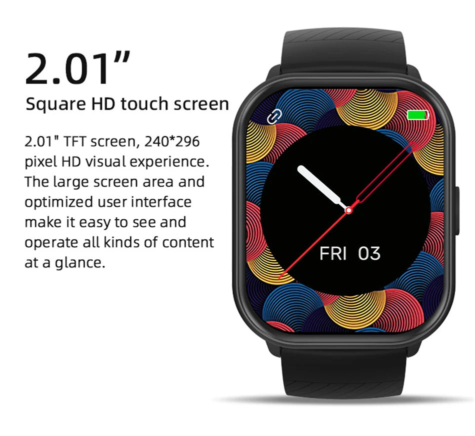 For Android IOS Watch 2024 New Smart Watch Men Women Heart Rate Blood Pressure GPS Fitness Tracker Bluetooth Call Smartwatch Man