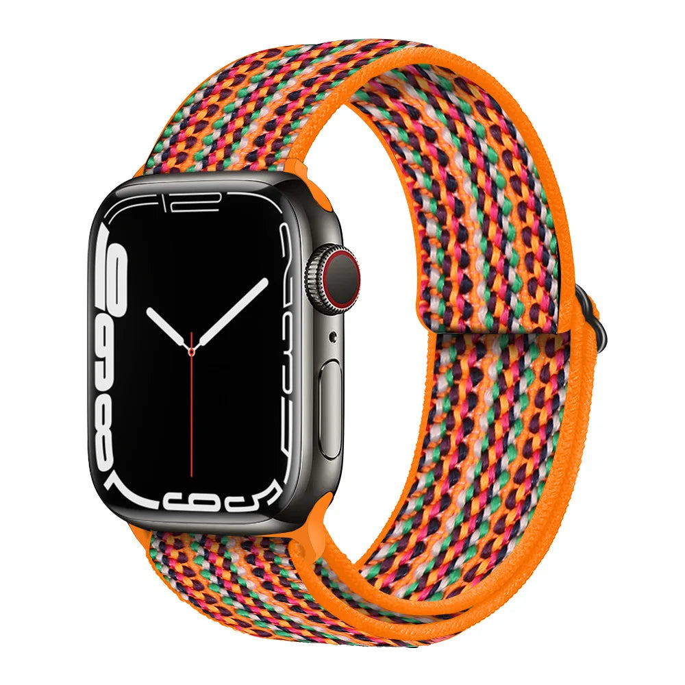 Nylon Loop Strap for Apple Watch Band 44mm 40mm 45mm 49mm 41mm 42mm 38mm 44 45 mm Bracelet iWatch Series Ultra 8 7 6 5 4 SE Band