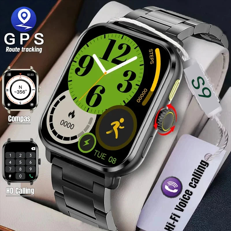 2024 New Smart Watch Men Always-on Screen Bluetooth Call Sport Watches Women GPS Tracker Compass Altituder Waterproof Smartwatch