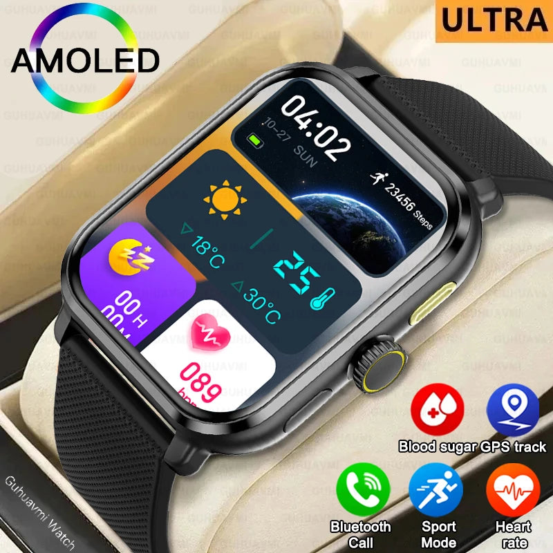 2024 New GPS Tracker Smart Watch Men Series Watch 9 Always On Display Body Temperature BT Call Women Smartwatch For IOS Android