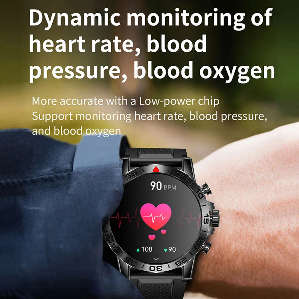 2024 New Bluetooth Call Smart Watch Men Heart Rate Sports Fitness Tracker Watches IP67 Waterproof Smartwatch Man For Android IOS