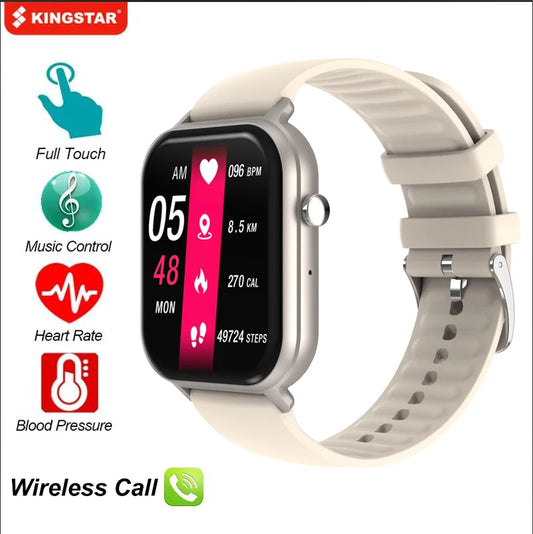 KINGSTAR Wireless Call Smart Watch 2024 Men Health Monitor IPX7 Waterproof Smart Notifications Voice Assistant Smartwatch Women