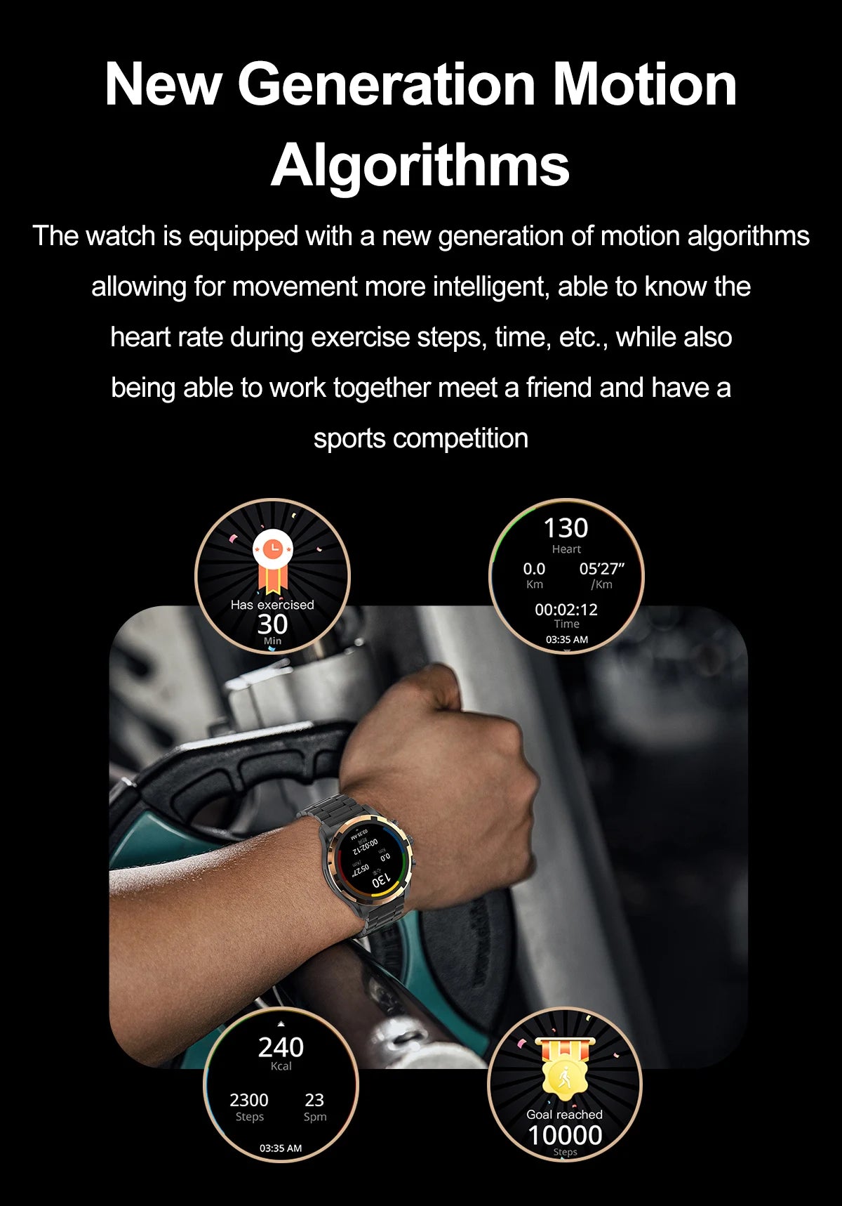 2024 New For Huawei Xiaomi Men Smartwatch Bluetooth Call 1.43" AMOLED HD Screen IP67 Waterproof 390Mah Battery NFC Smartwatch