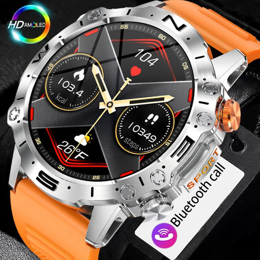 2024 New AMOLED Clock Bluetooth Call Smart Watch Men Sports Fitness Tracker Heart Monitor 380mAh Men Smartwatch For Android IOS